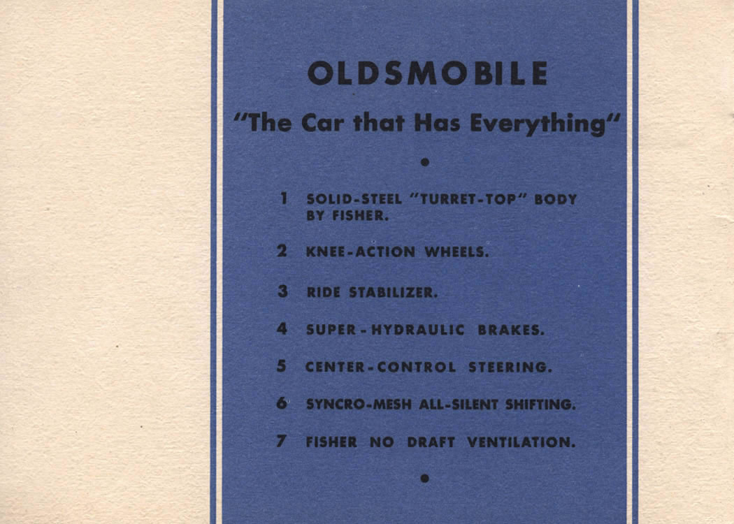 1935 Oldsmobile Motor Cars Brochure Page 10